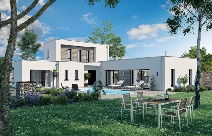 Maison contemporaine en 3D