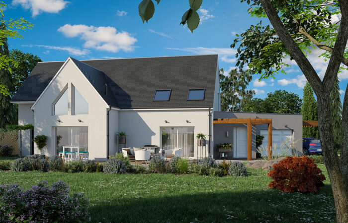 Maison 3D avec jardin et étage