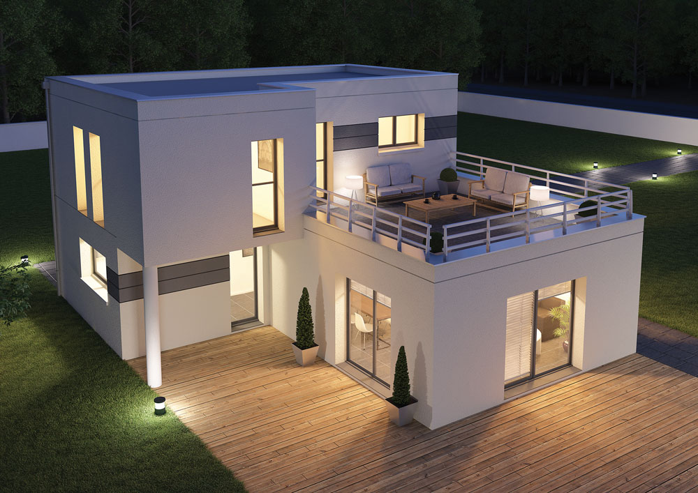 Maison contemporaine Pierre et Terre