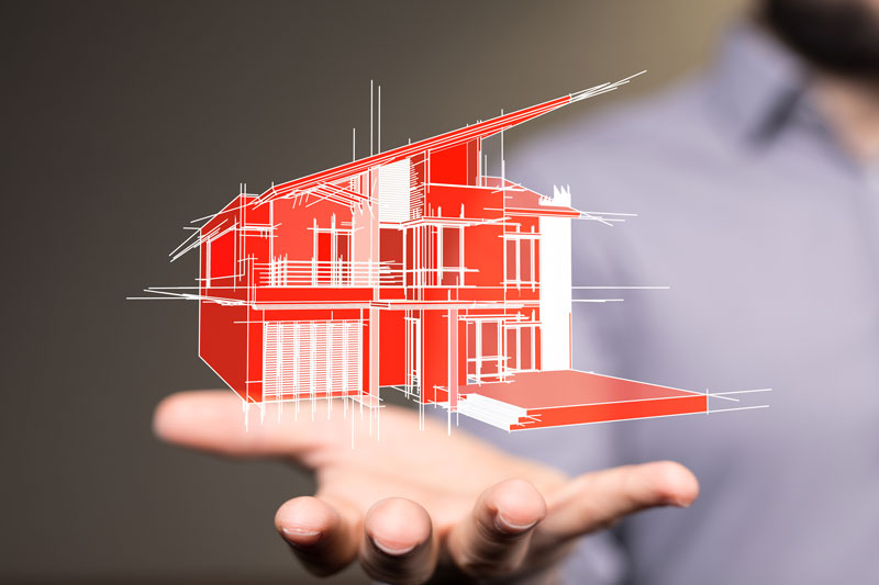 map construction plan 3D maison